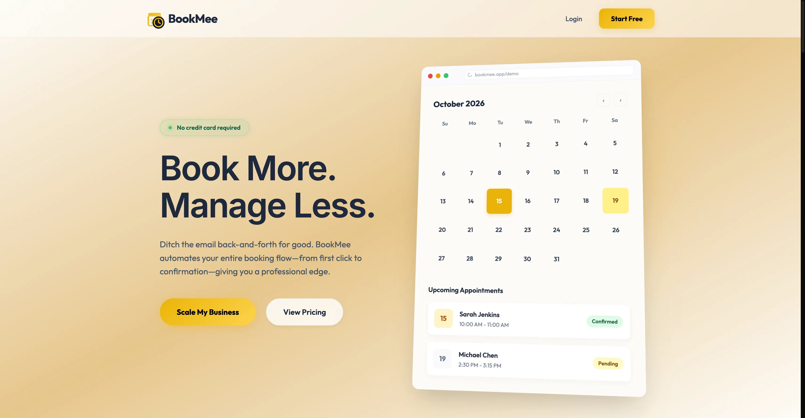 BookMee Hero Section