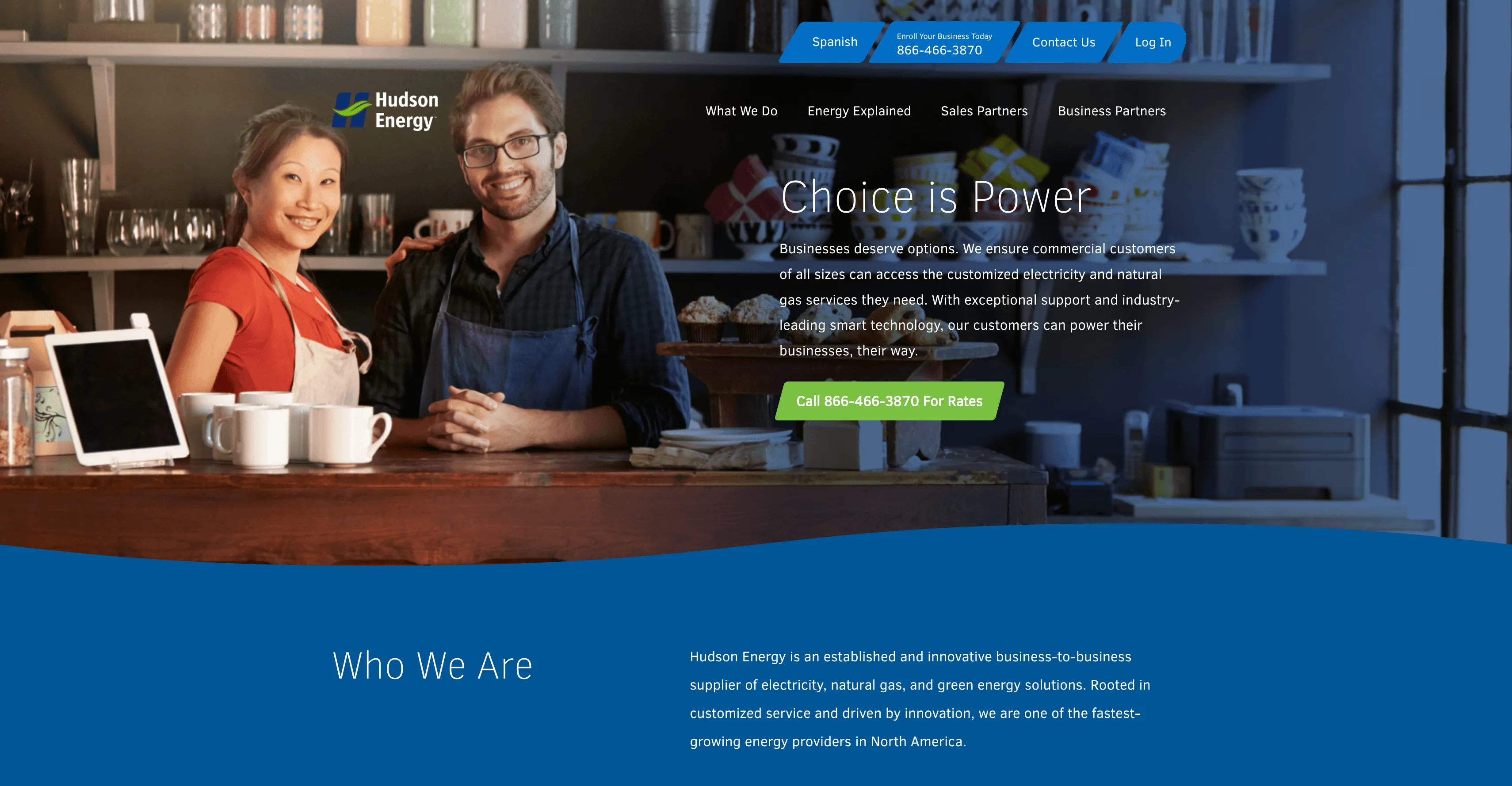 Hudson Energy B2B Platform HeroSection